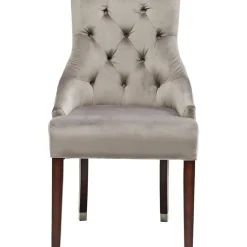 Chaise Prince Velours Gris