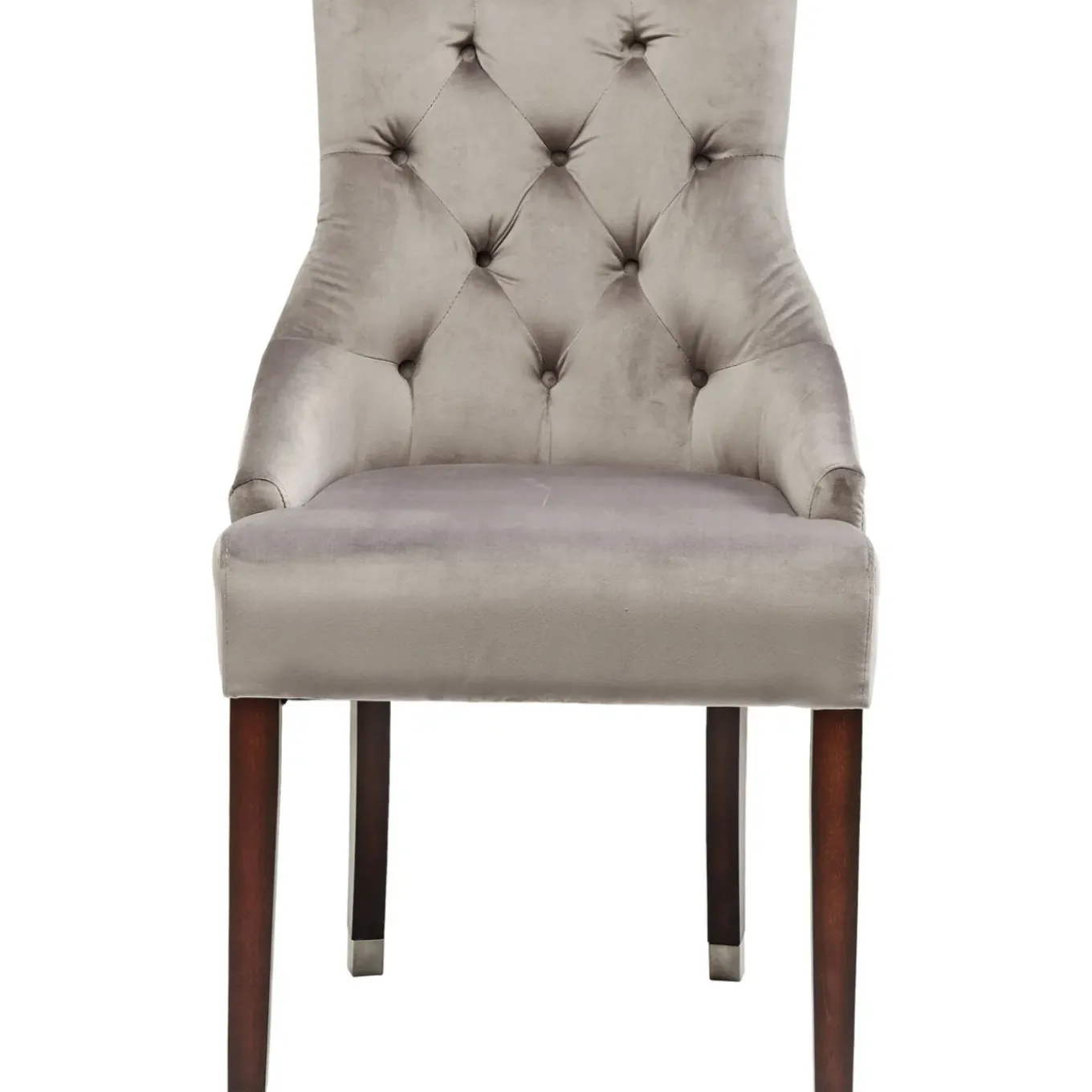 Chaise Prince Velours Gris