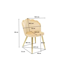 Chaise Princess Beige (2/Set)