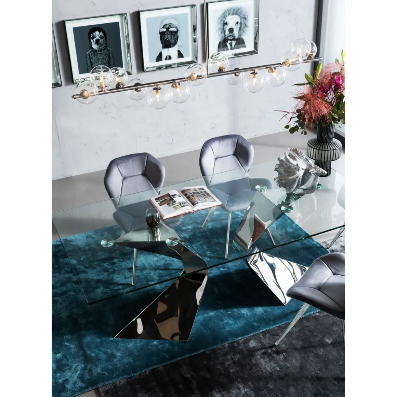 Chaise Viva Gris-Chrome