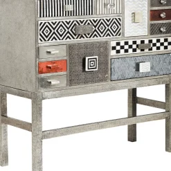 Commode Haute Chalet Argent 13 Tiroirs