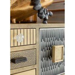 Commode Haute Chalet Dore 13 Tiroirs