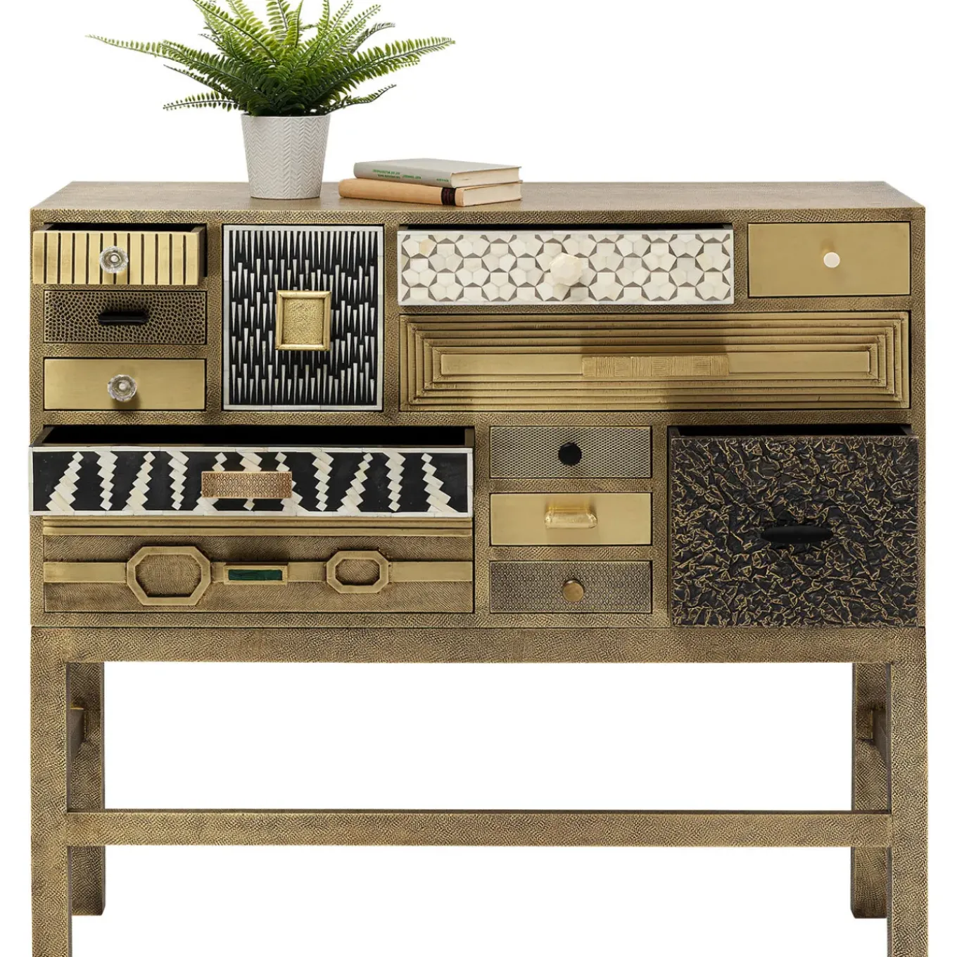Commode Haute Chalet Dore 13 Tiroirs