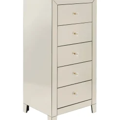 Commode Haute Luxury Champagne 5-Tiroirs