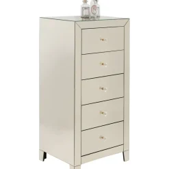 Commode Haute Luxury Champagne 5-Tiroirs