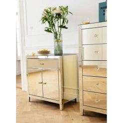 Commode Haute Luxury Champagne 5-Tiroirs