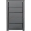 Commode Haute Luxury Push 5 Tiroirs Gris