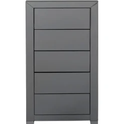 Commode Haute Luxury Push 5 Tiroirs Gris