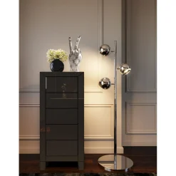 Commode Haute Luxury Push 5 Tiroirs Gris