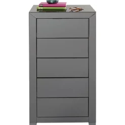 Commode Haute Luxury Push 5 Tiroirs Gris