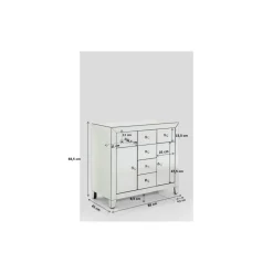 Commode Luxury 2 Portes,6 Tiroirs