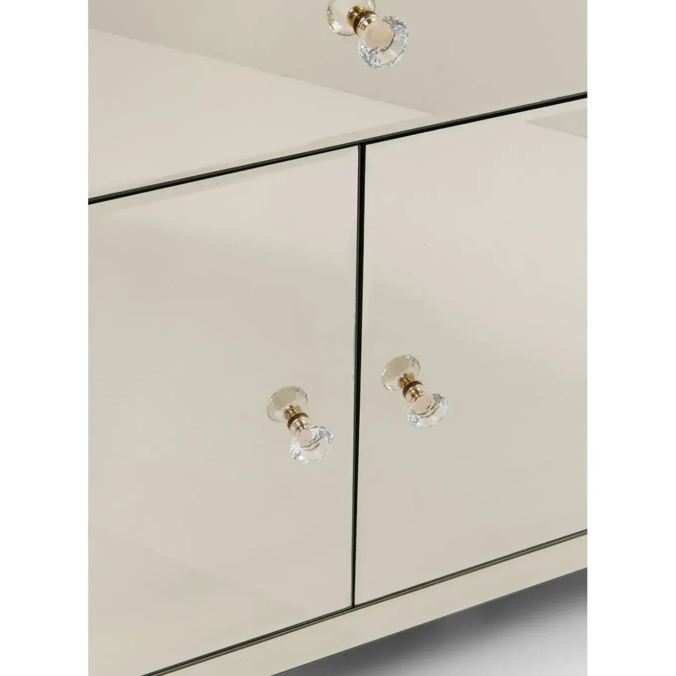Commode Luxury Champagne 2-Portes,1-Tiroir