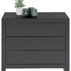 Commode Luxury Push 3 Tiroirs Gris