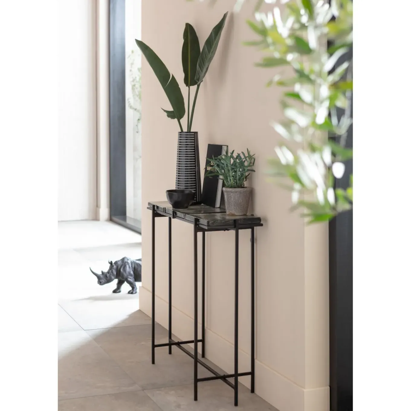 Console Ice Noir 98X80Cm
