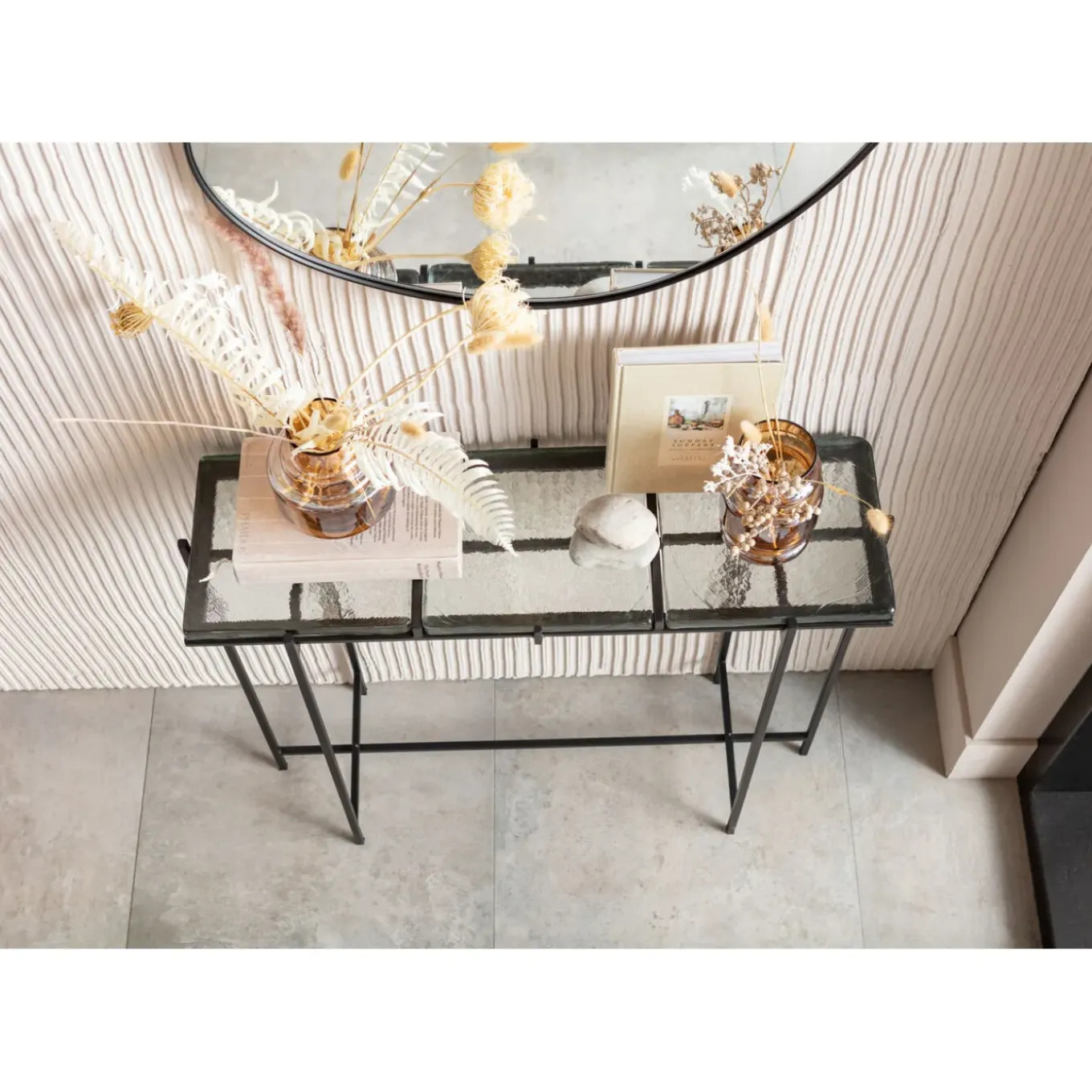 Console Ice Noir 98X80Cm