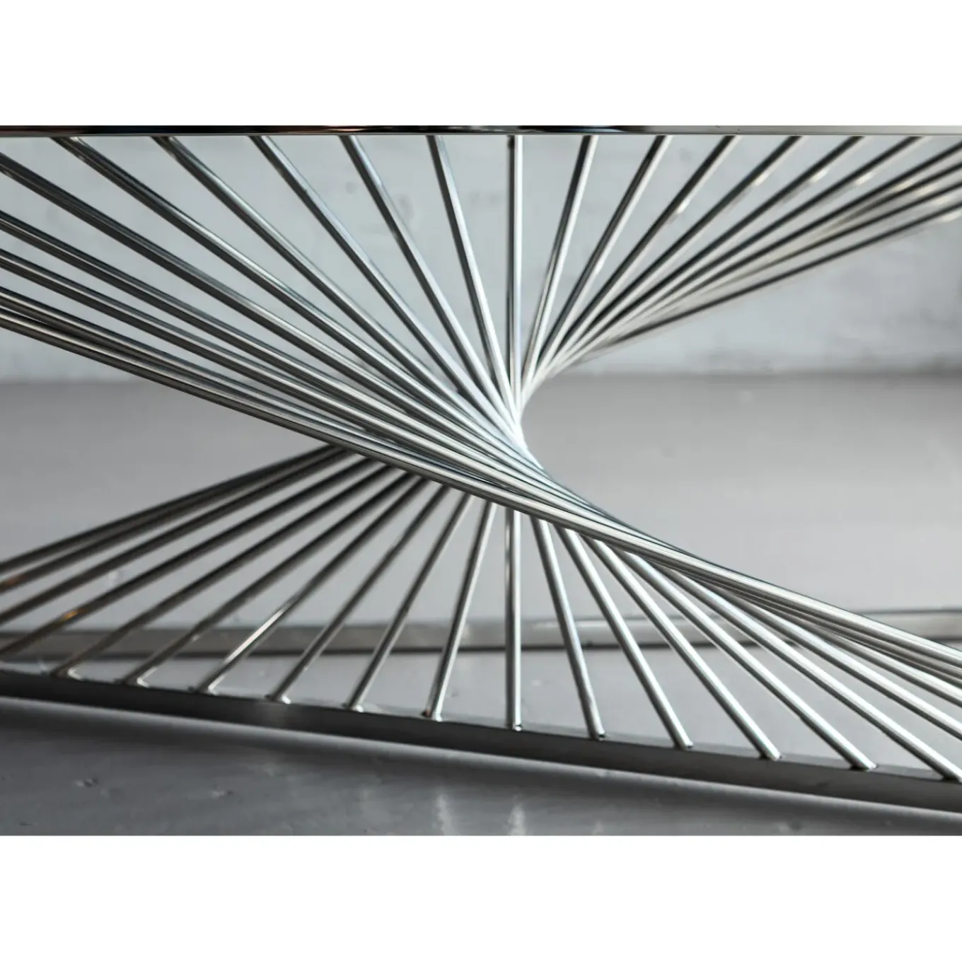 Console Laser Argente-Verre Clair 120X40