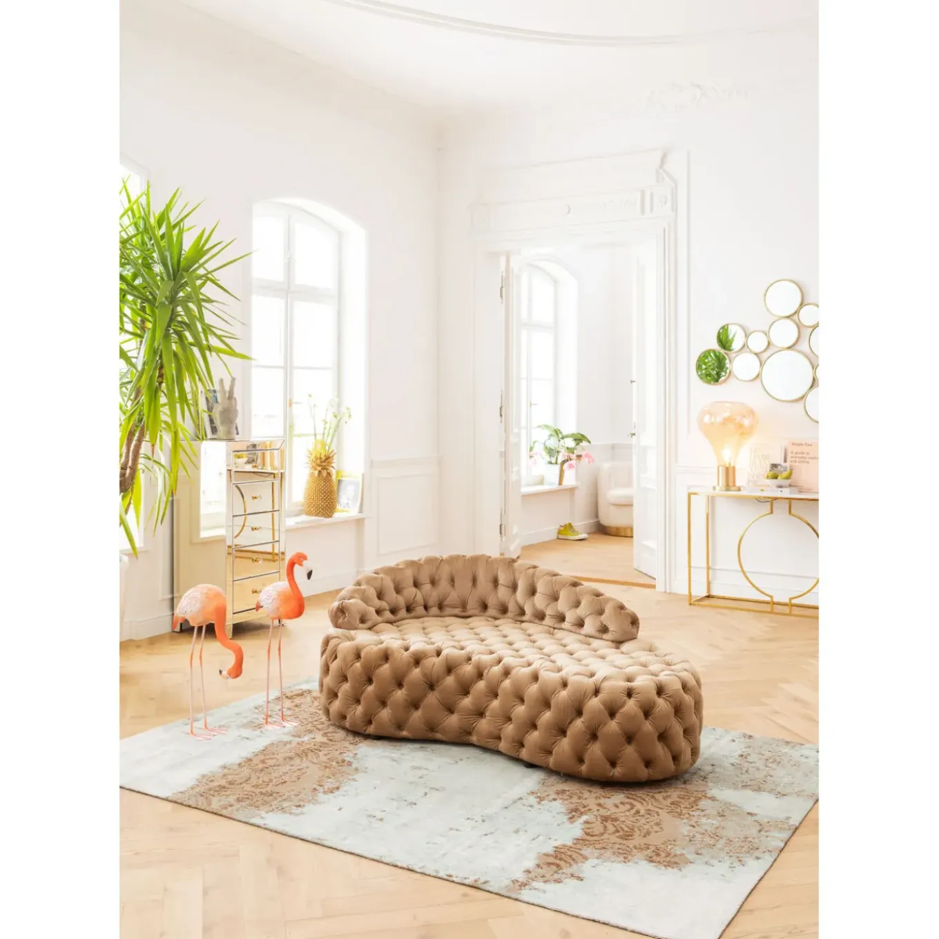 Console Miami Loft Dore 120Cm