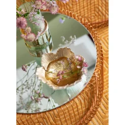 Coupe Décorative Flower Bloom Creme-Dore O20Cm