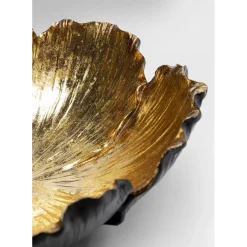 Coupe Décorative Flower Bloom Noir-Dore O25Cm