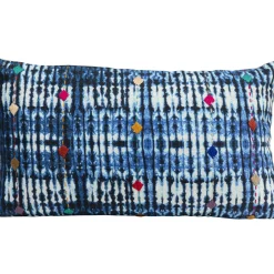 Coussin Desna Patchwork Bleu 60X35Cm