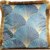 Coussin Leaves Fringe 45X45Cm
