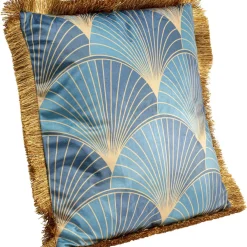 Coussin Leaves Fringe 45X45Cm