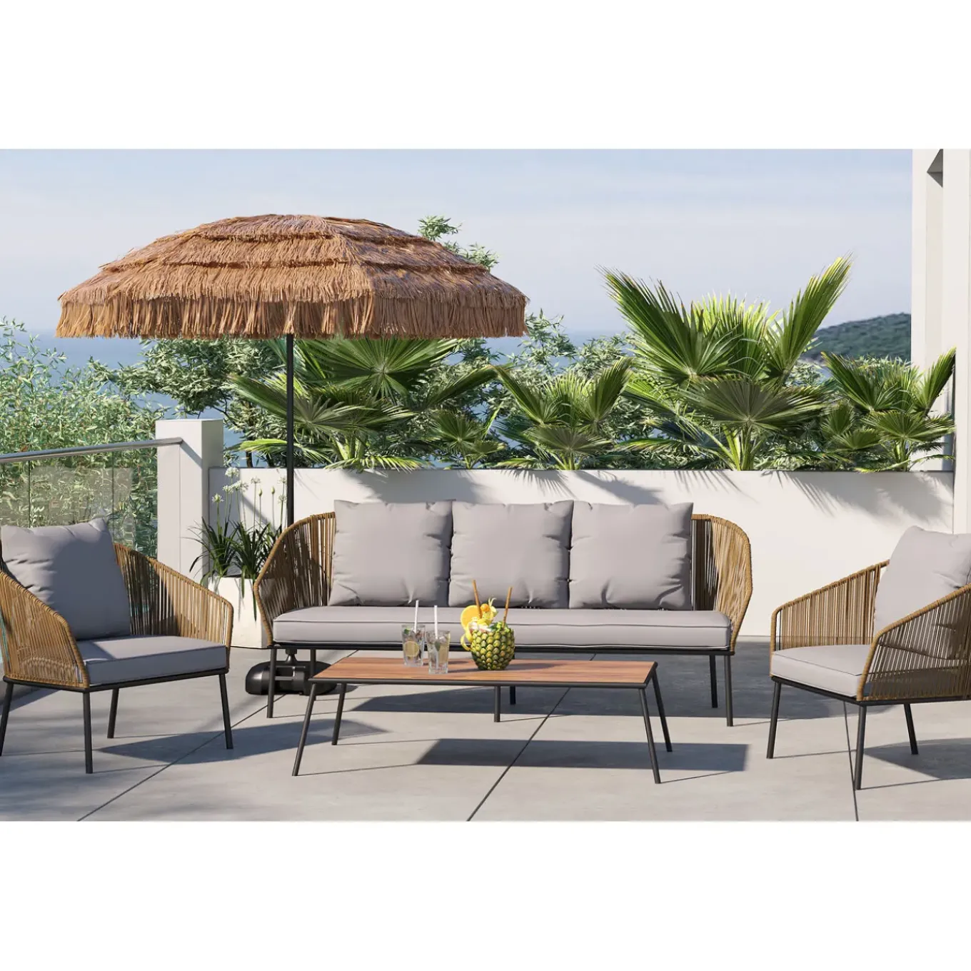 Ensemble De Sieges Elba Nature Cinque (4-Pcs)