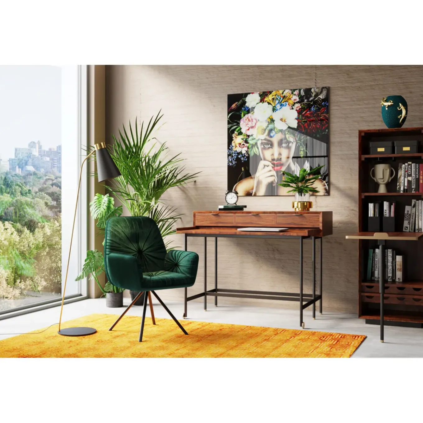 Etagere Avec Table Ravello 54X163Cm