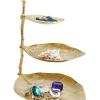 Etagere Décorative Leaf Or 45Cm