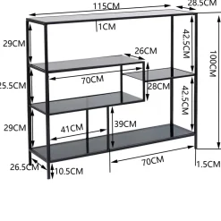 Etagere Loft Noir 115X100Cm