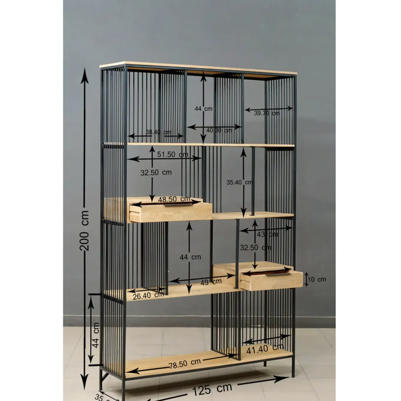 Etagere Modena 125X200Cm
