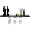 Etagere Murale Treviso Noir 120X10Cm