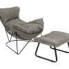 Fauteuil Avec Repose-Pied Snuggle Gris (2/Parts)