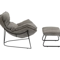 Fauteuil Avec Repose-Pied Snuggle Gris (2/Parts)