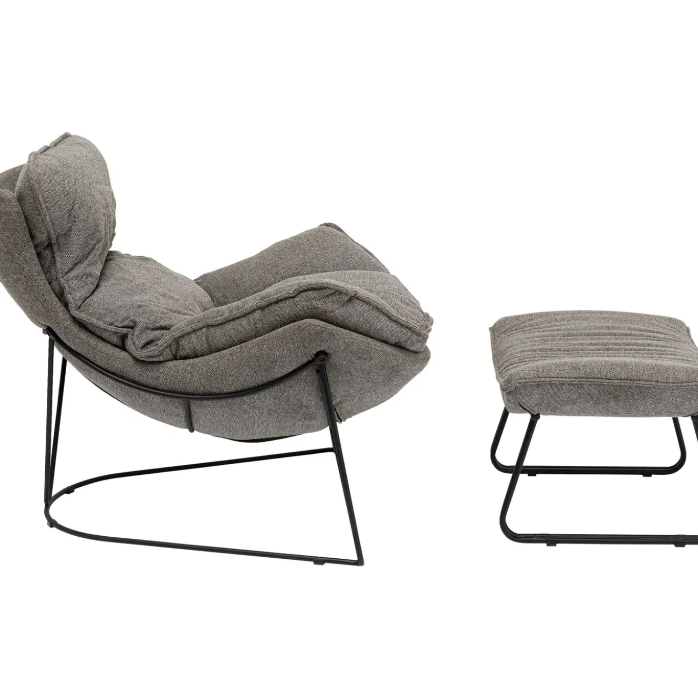 Fauteuil Avec Repose-Pied Snuggle Gris (2/Parts)