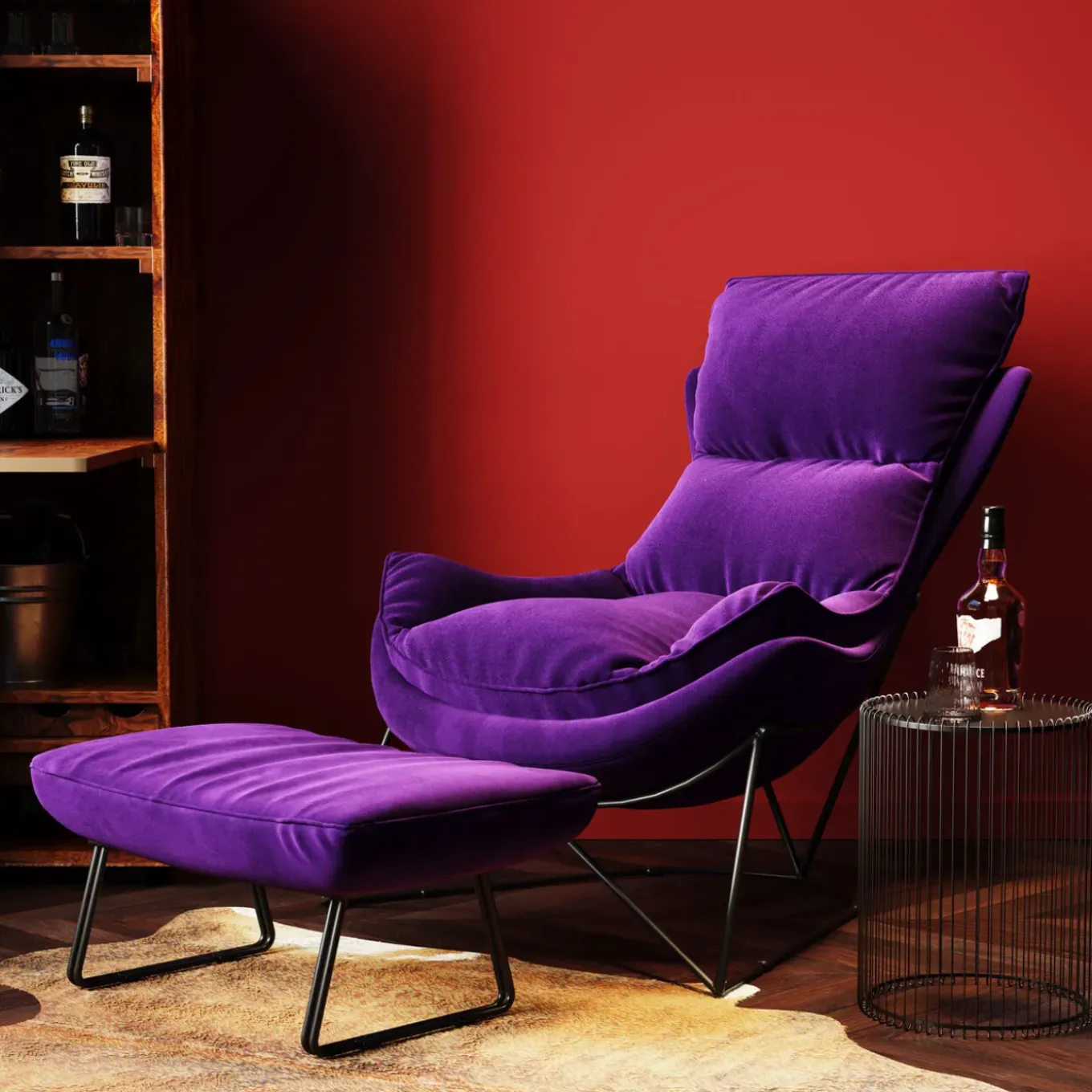 Fauteuil Avec Tabouret Snuggle (2/Parts)