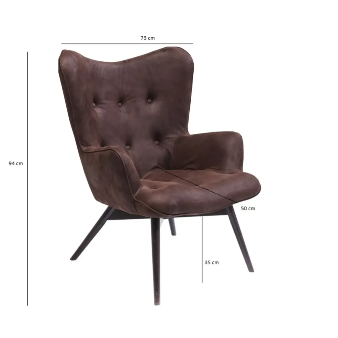 Fauteuil Black Angels Wings Marron Econo