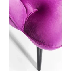 Fauteuil Black Vicky Velours Violet