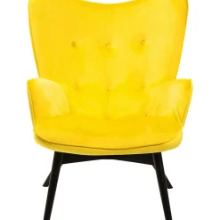 Fauteuil Black Vicky Velours Jaune
