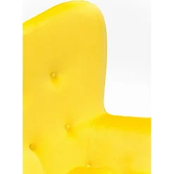 Fauteuil Black Vicky Velours Jaune