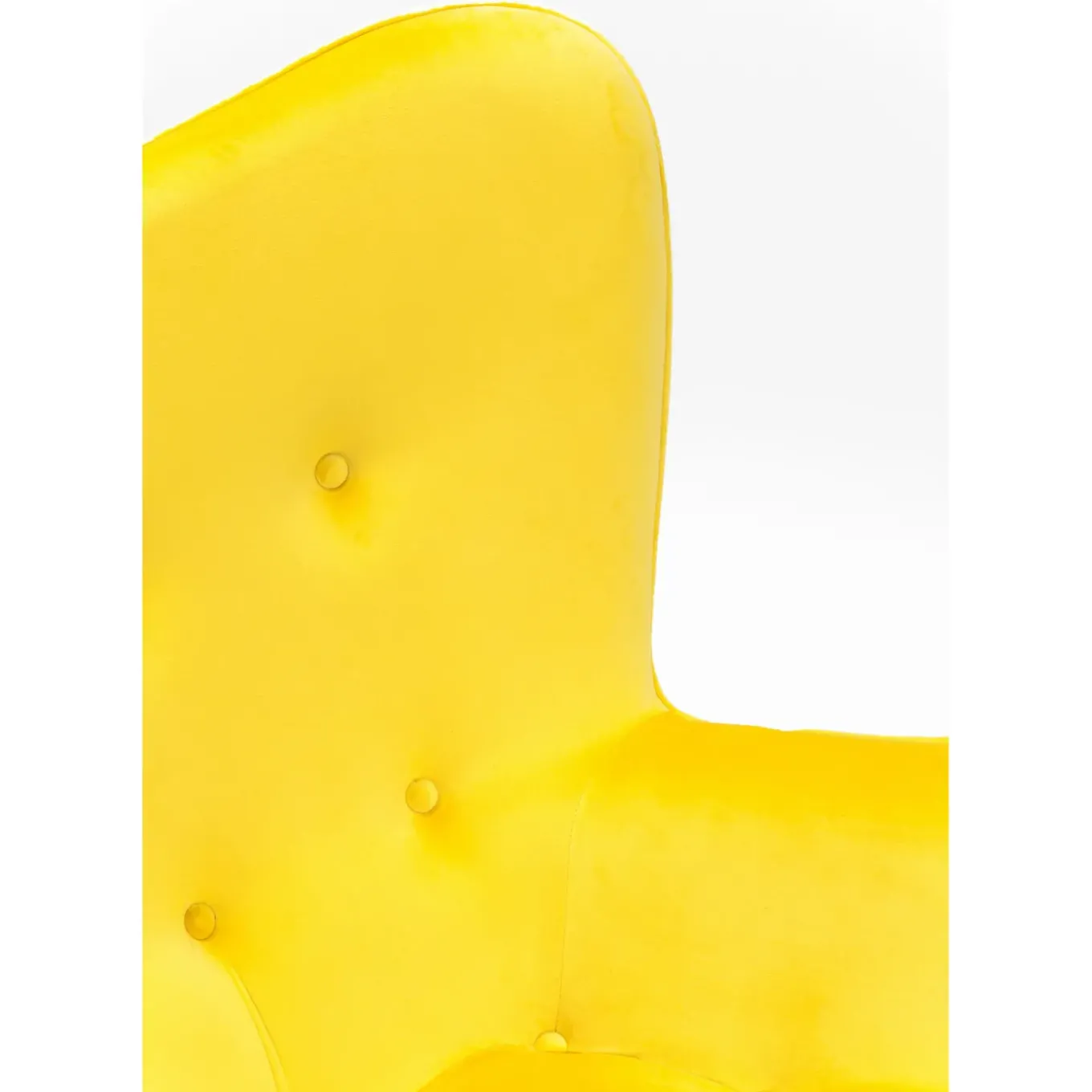Fauteuil Black Vicky Velours Jaune