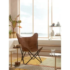 Fauteuil California Cuir Marron