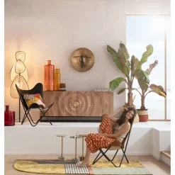 Fauteuil California Cuir Noir