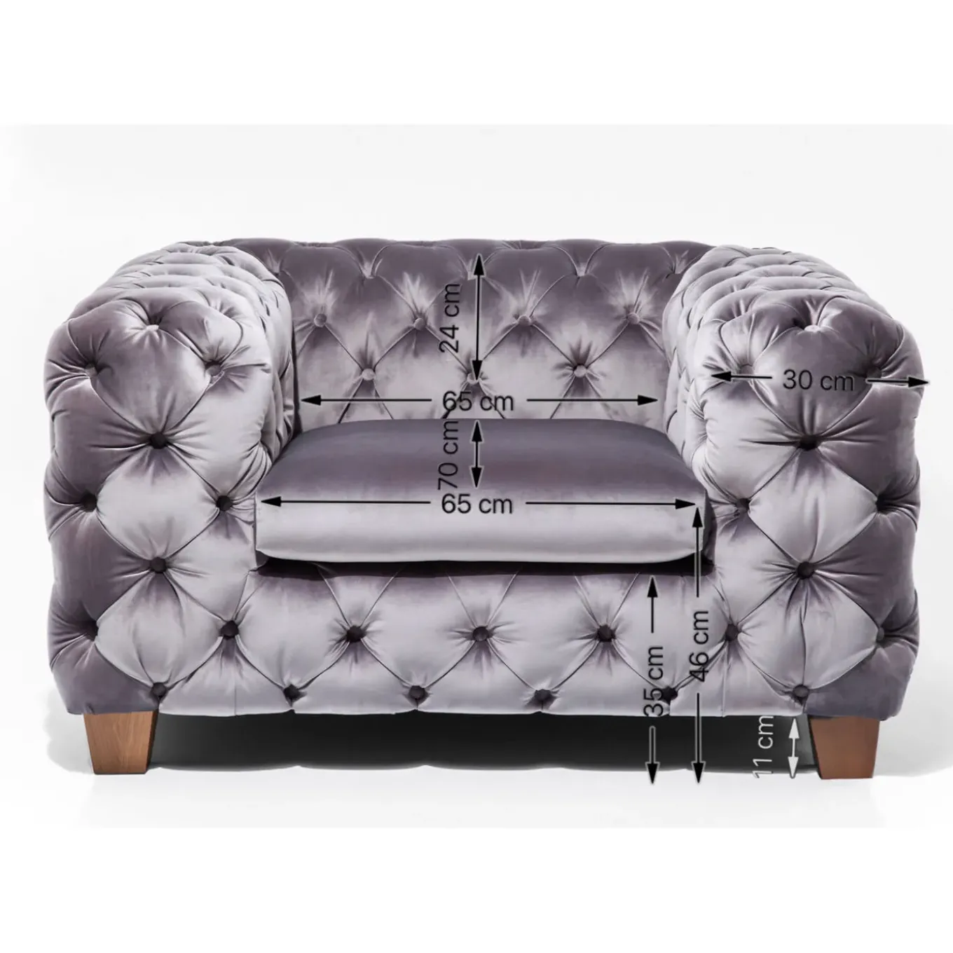 Fauteuil Desire Gris Argente