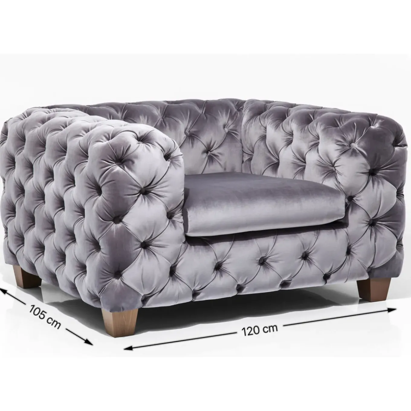 Fauteuil Desire Gris Argente