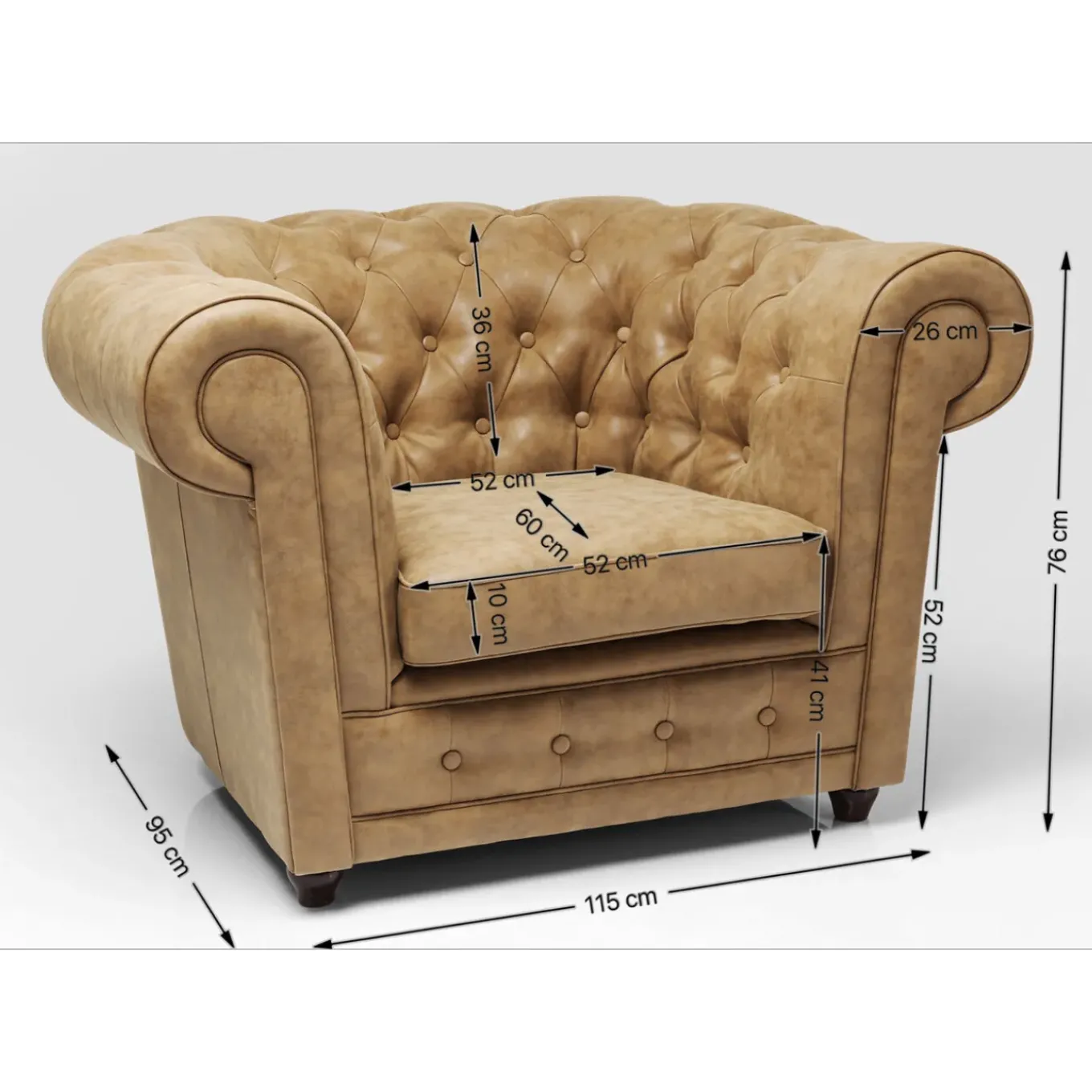 Fauteuil Oxford Vintage Smart