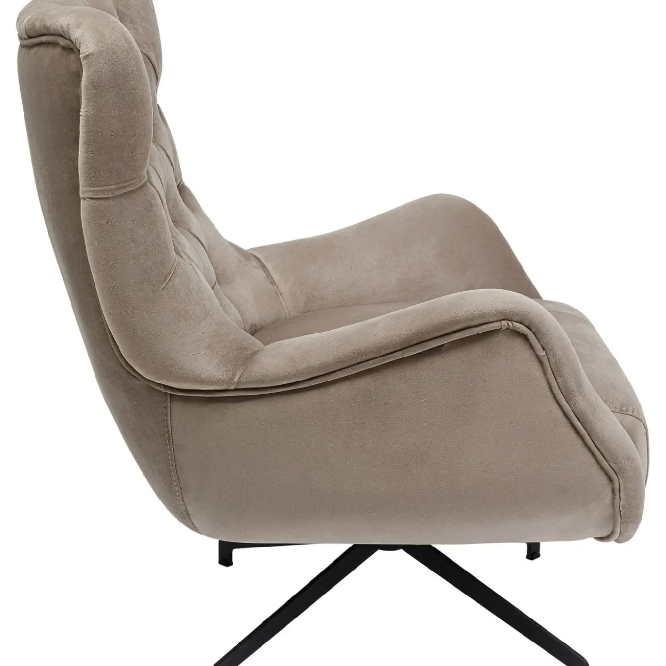 Fauteuil Pivotant Bellissima Velours Beige