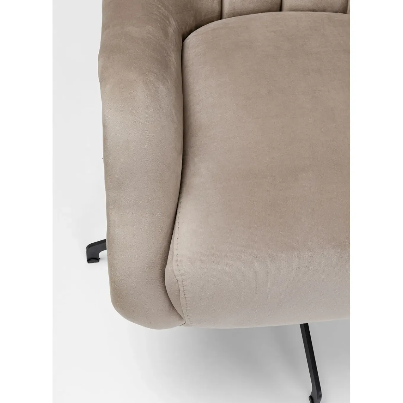 Fauteuil Pivotant Bellissima Velours Beige