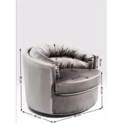 Fauteuil Pivotant Music Hall Gris