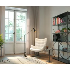 Fauteuil Pivotant Oscar Boucle Creme